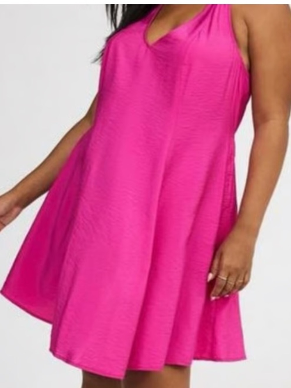 NWT Torrid hot pink twist back dress Size 1 (1X 14/16)